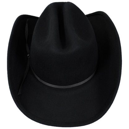 Jaxon Hats | Wool Felt Western Hat | 132000 | top | BLACK