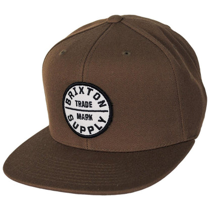BRIXTON HATS | Oath III Snapback Baseball Cap - FW23 | 201713FW23 | lead | BISON/WHITE CAP