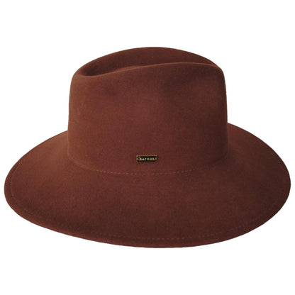 Betmar | Katie Wool Felt Safari Fedora Hat | 123175 | profile | OAK