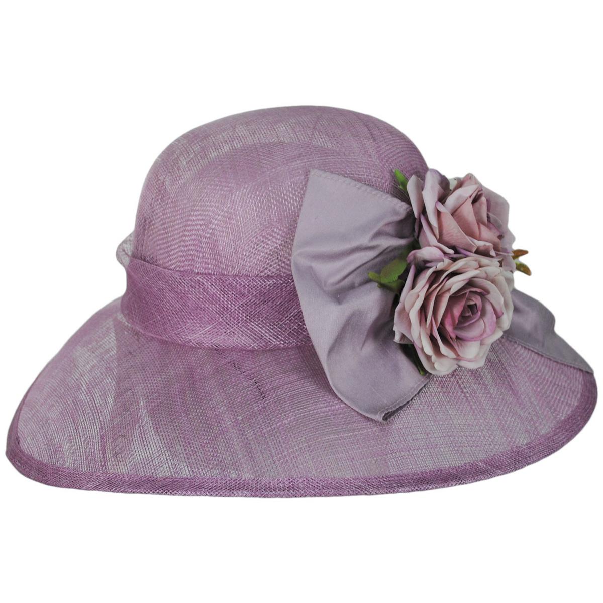 Toucan Collection | Dry Rose Sinamay Straw Dress Hat - Made to Order | 121648 | profile | LAVENDER
