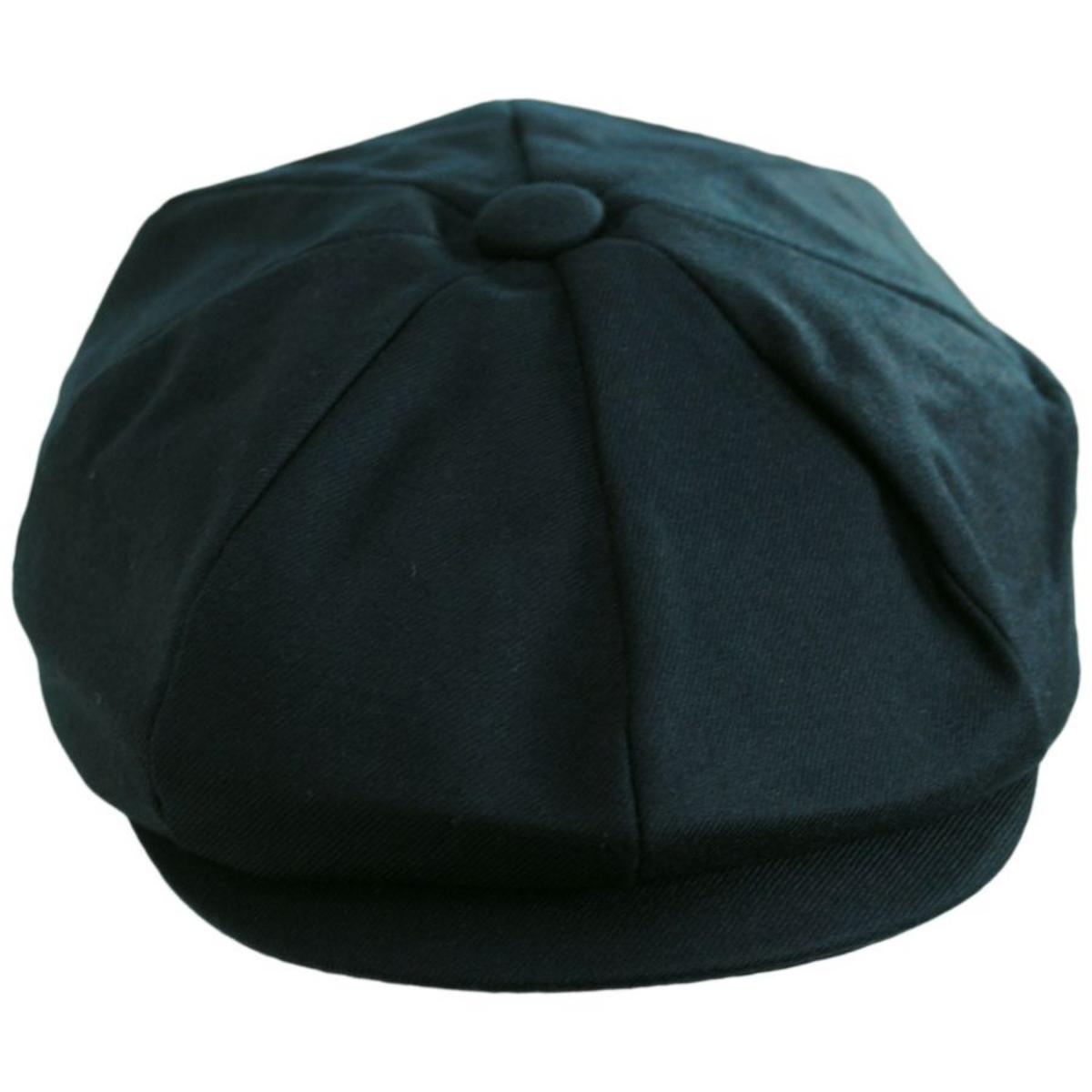 Baskerville Hat Company | Cheltenham Wool Twill Newsboy Cap | 167667 | front | HUNTER GREEN