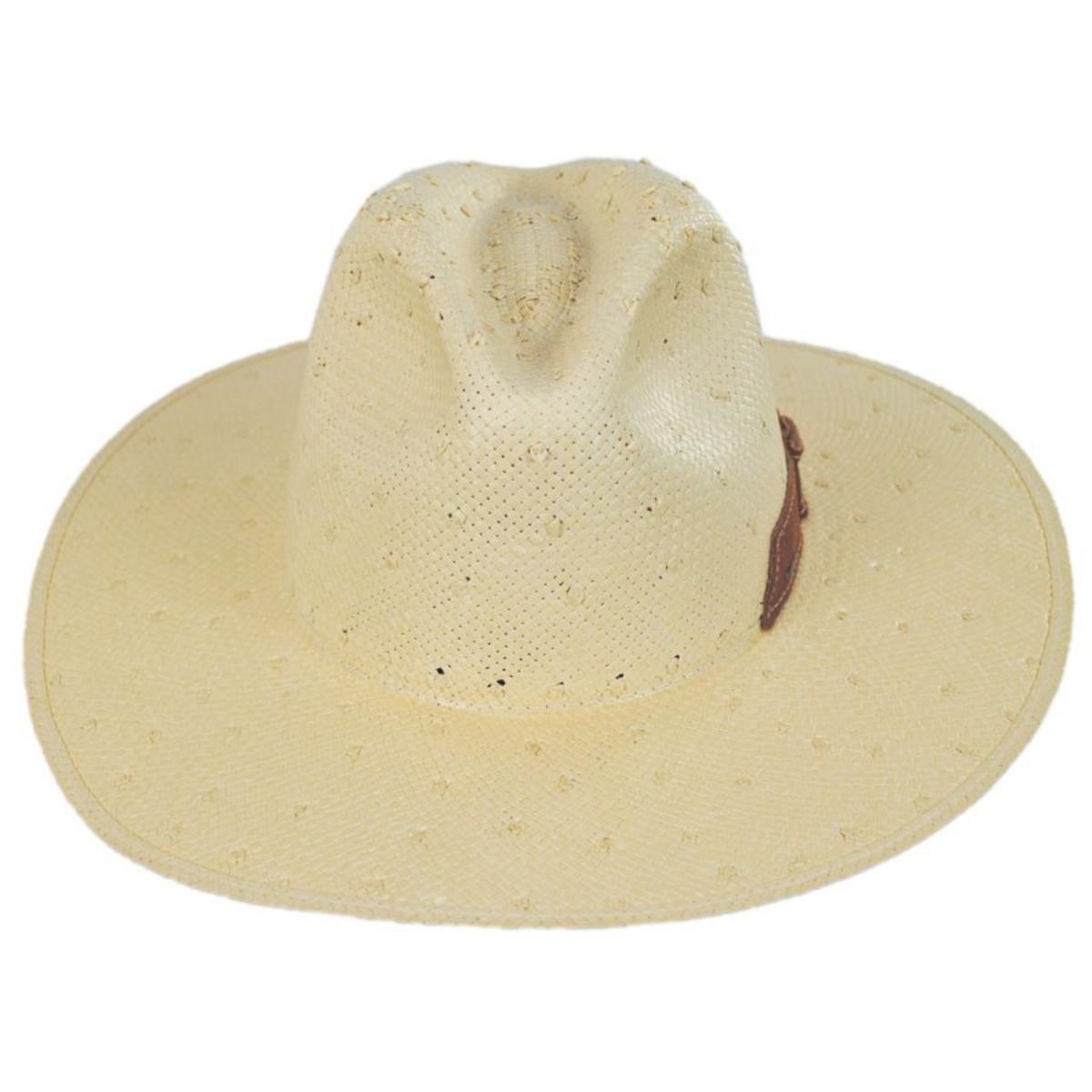 Bailey 1922 | Imlay Knotted Shantung Straw Fedora Hat | 127756 | front | TAN