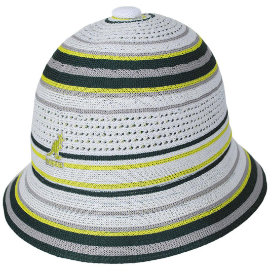 Kangol | Clubhouse Stripe Casual Bucket Hat | 185821 | lead | WHITE/MASTERS GREEN