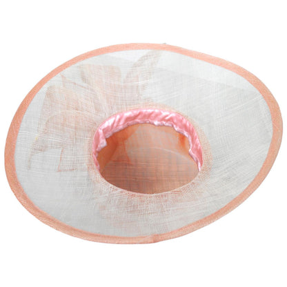 Sophia | Poudre Sinamay Straw Boater Dress Hat | 122982 | under | PINK