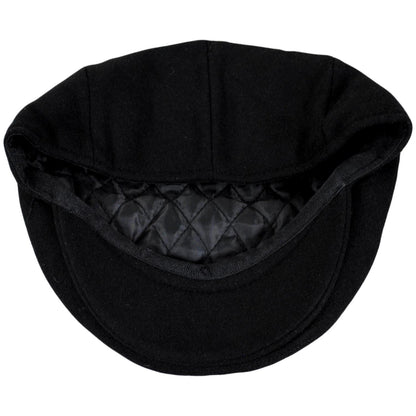 Jaxon Hats | Harlem Wool Blend Ivy Cap - Black | 167733 | under | BLACK
