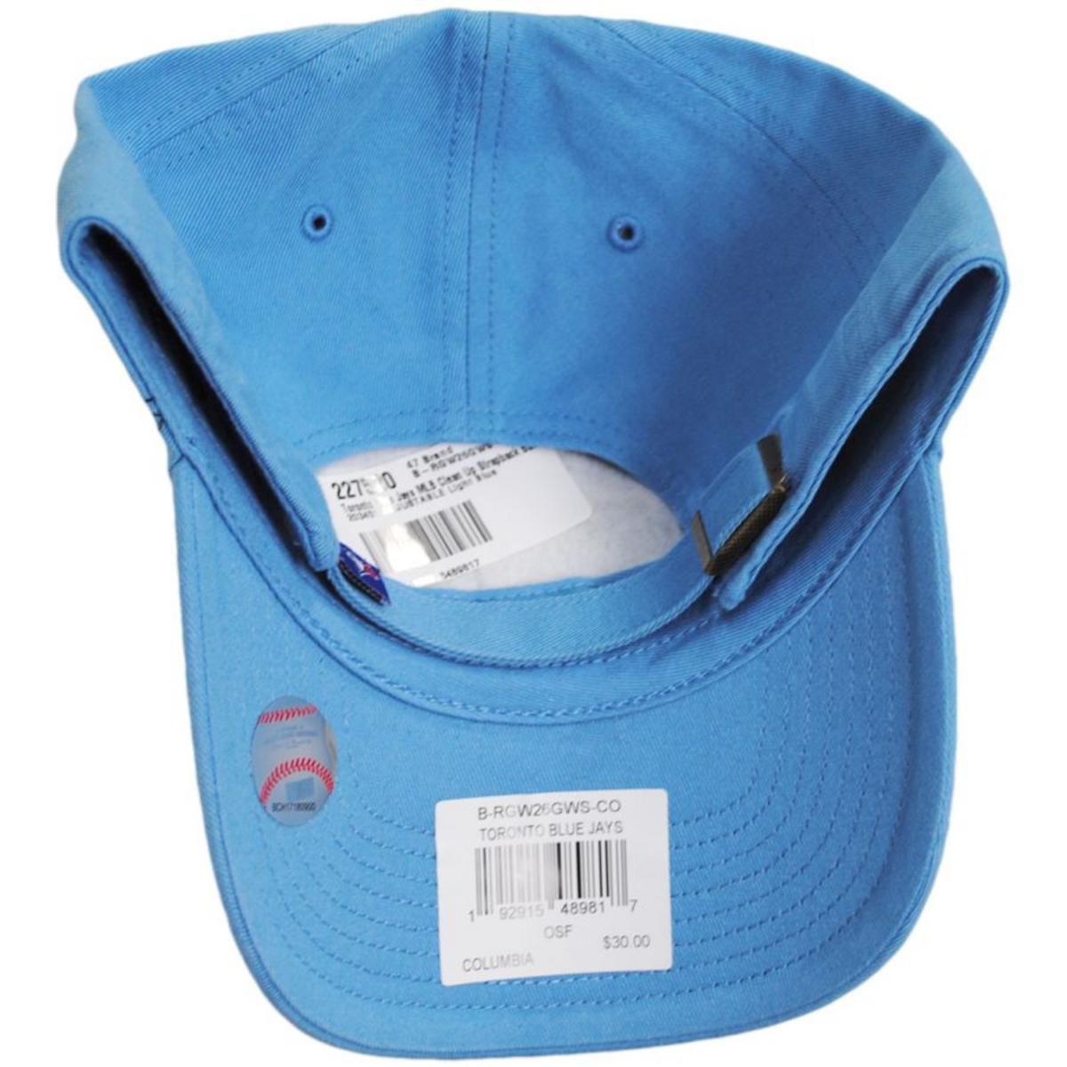 47 Brand | Toronto Blue Jays MLB Clean Up Strapback Baseball Cap Dad Hat | 203451 | under | COLUMBIA