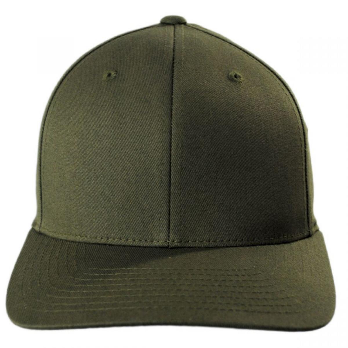 Flexfit | Combed Twill MidPro Flexfit Fitted Baseball Cap | 221502 | front | OLIVE