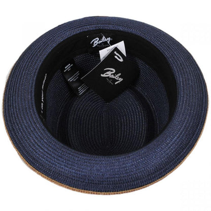 Bailey 1922 | Carver Toyo Straw Blend Pork Pie Hat | 127761 | under | NAVY