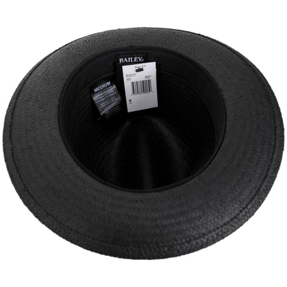 Bailey 1922 | Blixen Sun Raindura Straw Fedora Hat | 127936 | under | BLACK