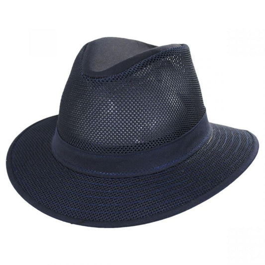 Henschel | Safari Mesh Packable Hat | 140352 | lead | NAVY