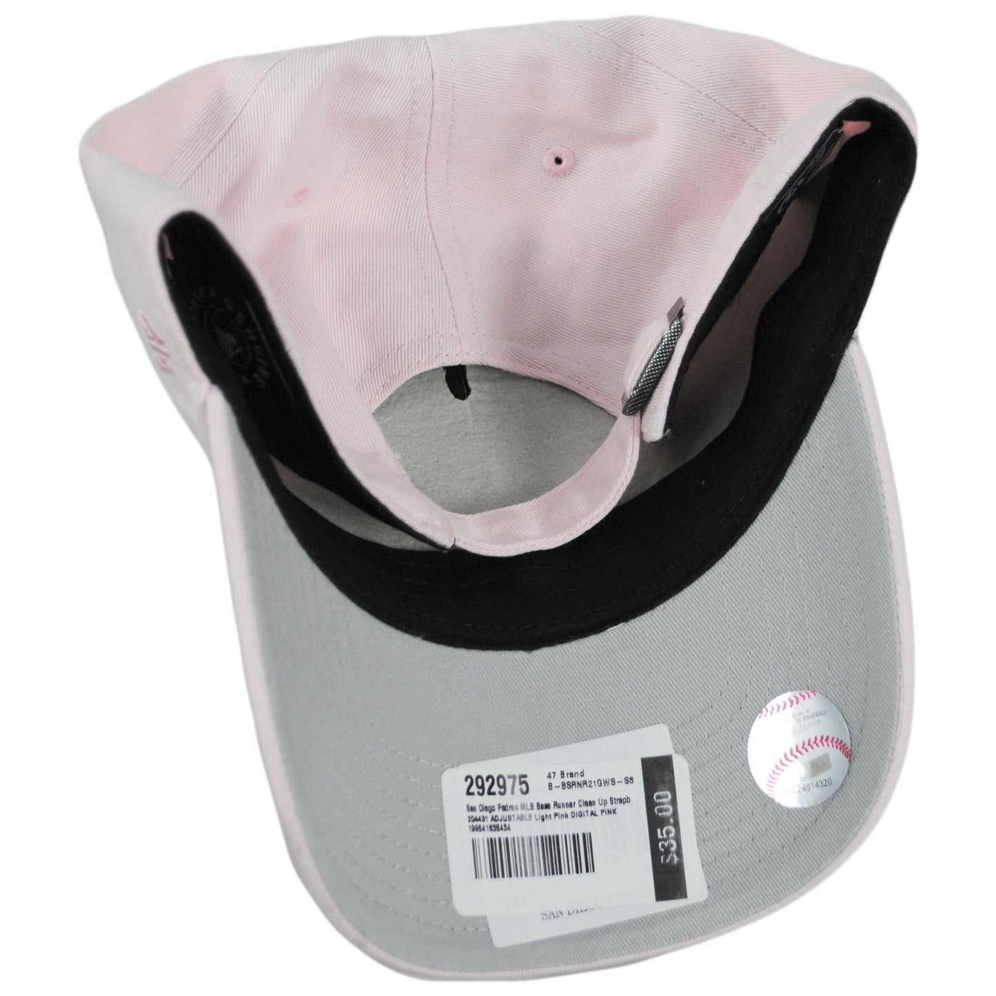 47 Brand | San Diego Padres MLB Tonal Base Runner Clean Up Strapback Baseball Cap Dad Hat | 204431 | under | DIGITAL PINK