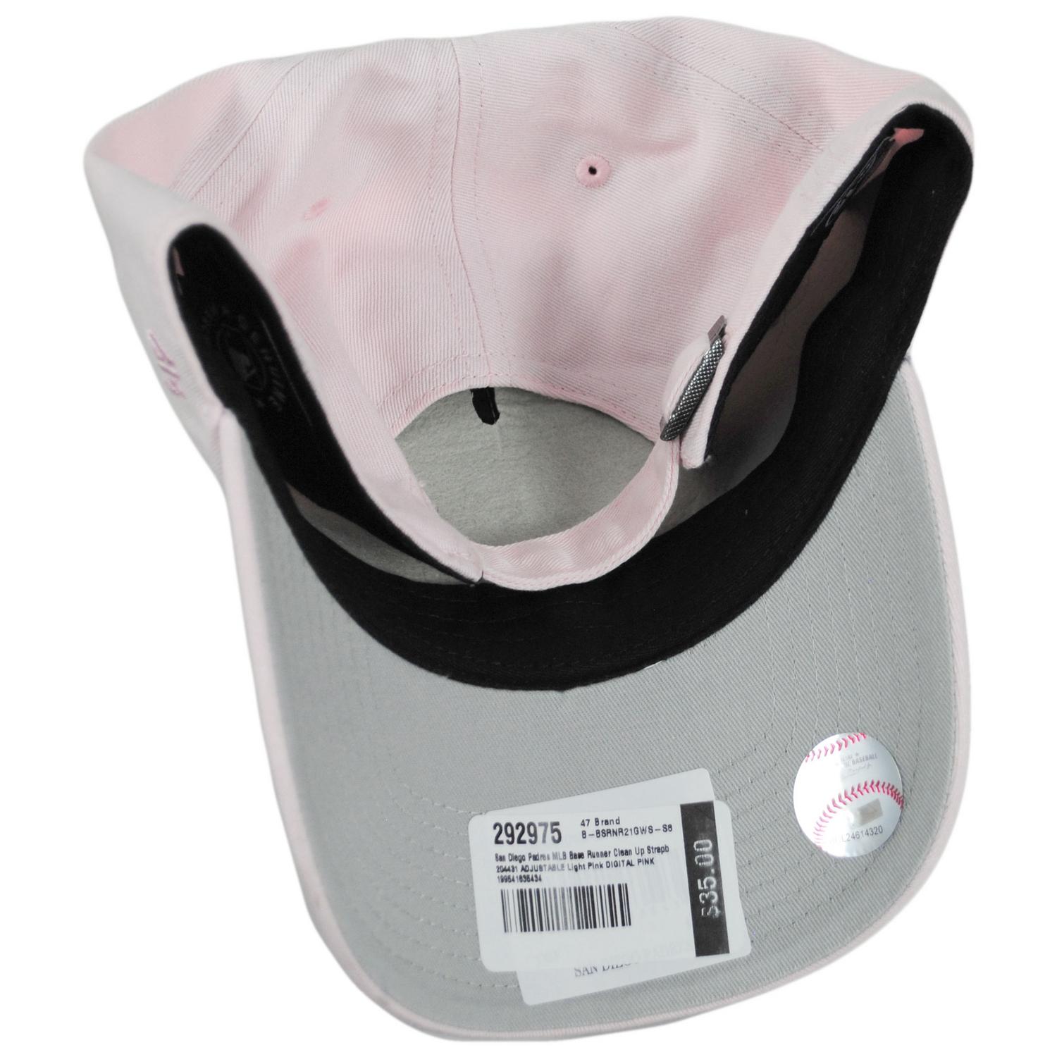47 Brand | San Diego Padres MLB Tonal Base Runner Clean Up Strapback Baseball Cap Dad Hat | 204431 | under | DIGITAL PINK