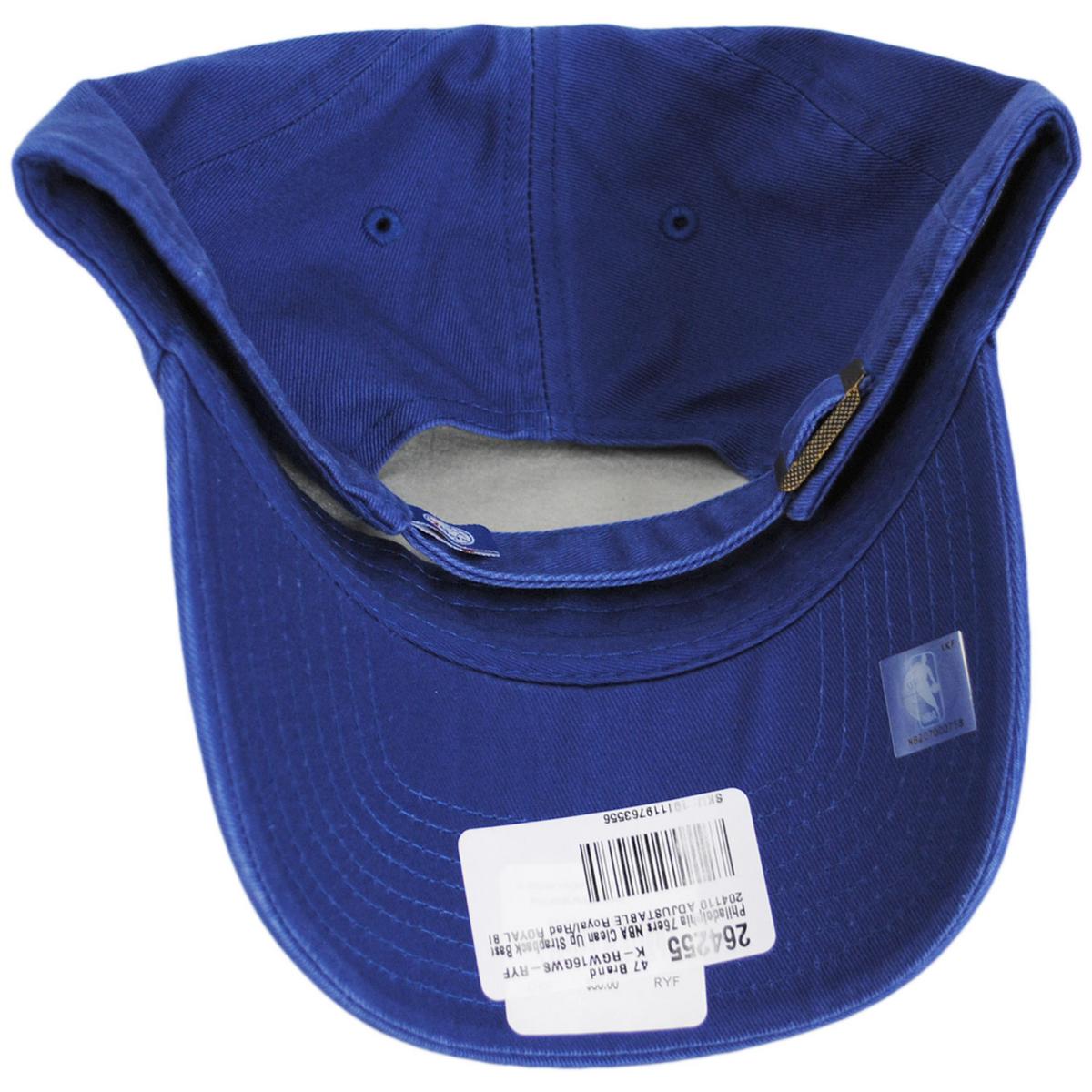 47 Brand | Philadelphia 76ers NBA Clean Up Strapback Baseball Cap Dad Hat | 204110 | under | ROYAL BLUE