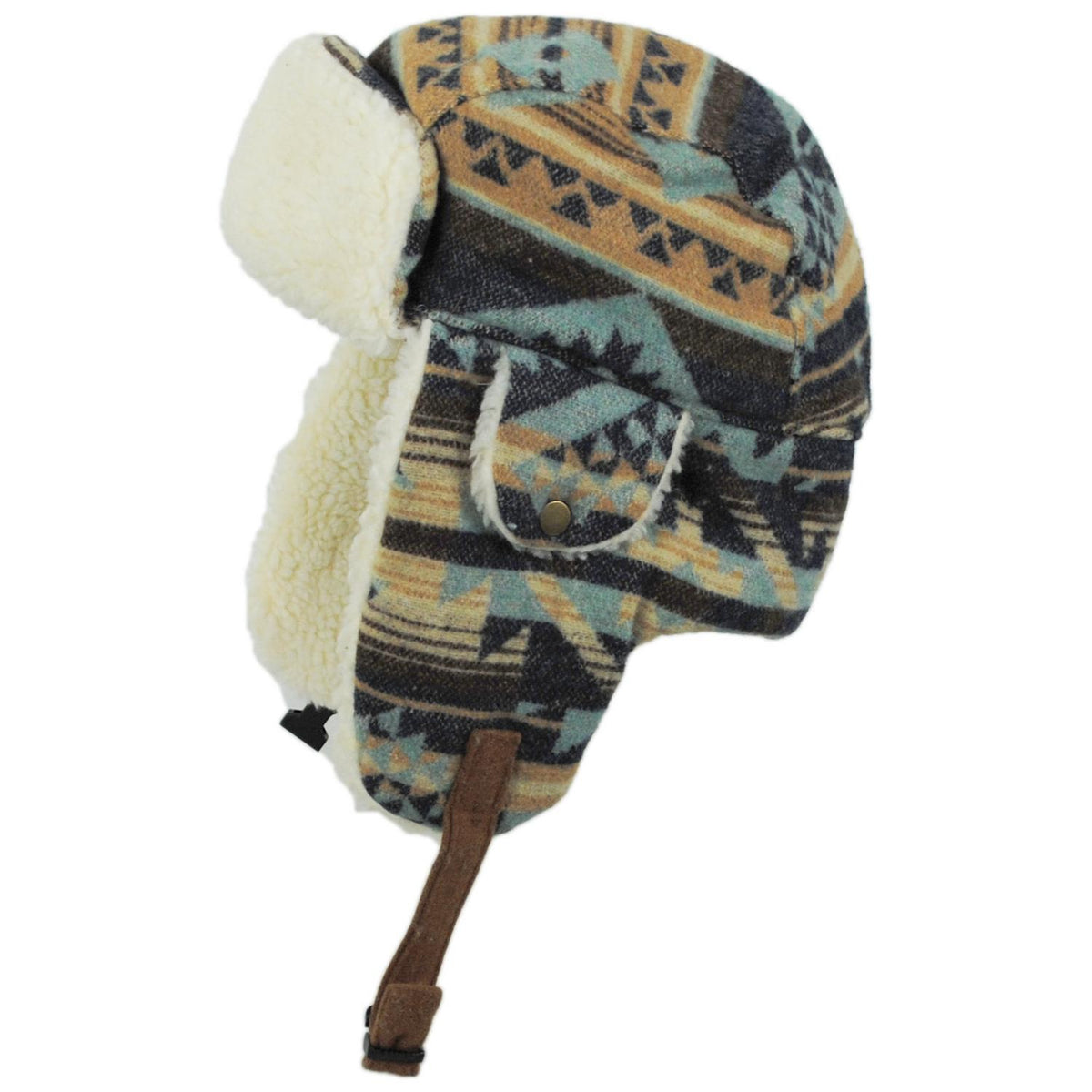 Scala | Shauna Southwestern Trooper Hat | 106456 | profile | NAVY
