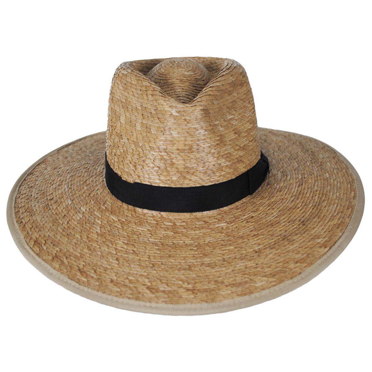 Jo Palm Straw Rancher Fedora Hat