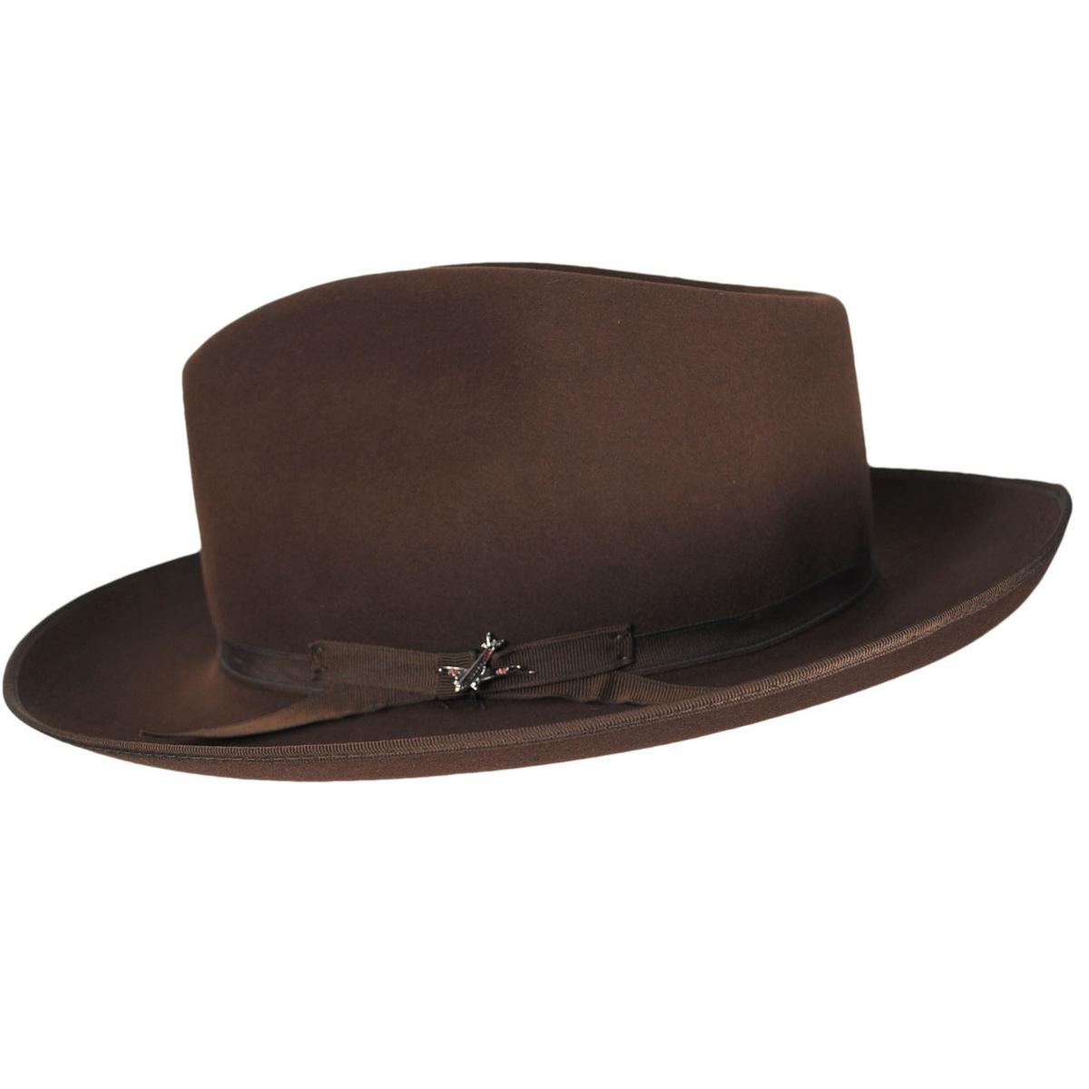 Stetson | Stratoliner Fur Felt Fedora Hat | 130617 | profile | WALNUT