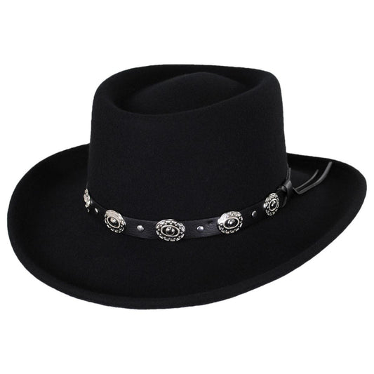 Jaxon Hats | Wholesale Crossfire Wool Felt Gambler Hat B2B Pre-Pack | B2B132004 | lead | BLACK