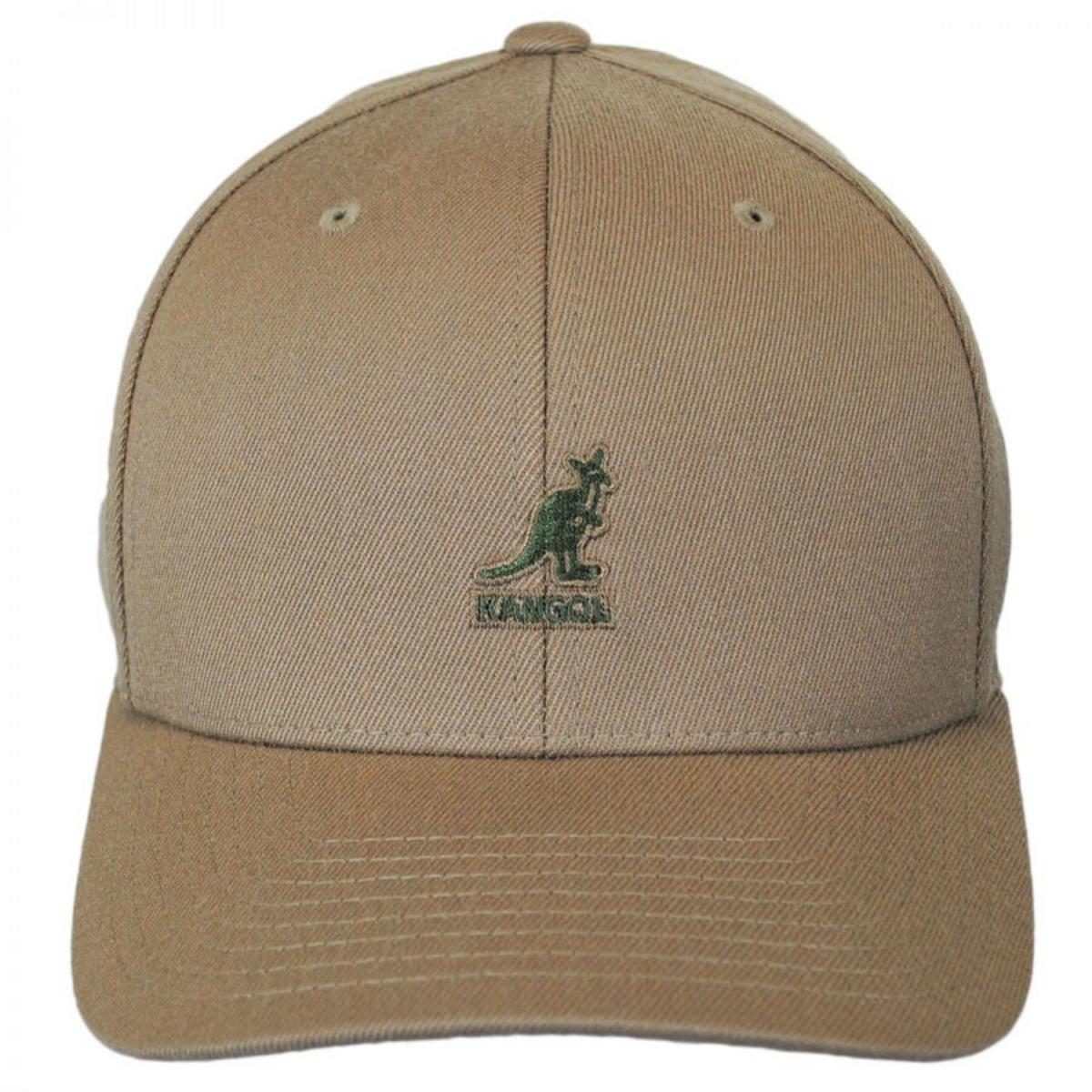 Kangol | Logo Wool FlexFit Fitted Baseball Cap | 201104 | front | BEIGE