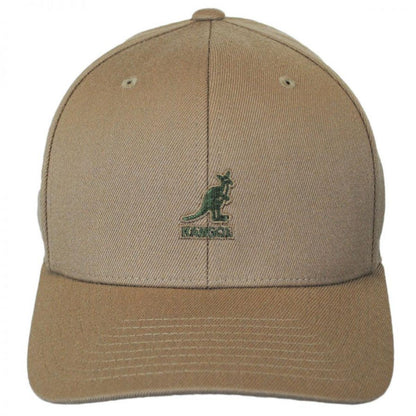 Kangol | Logo Wool FlexFit Fitted Baseball Cap | 201104 | front | BEIGE