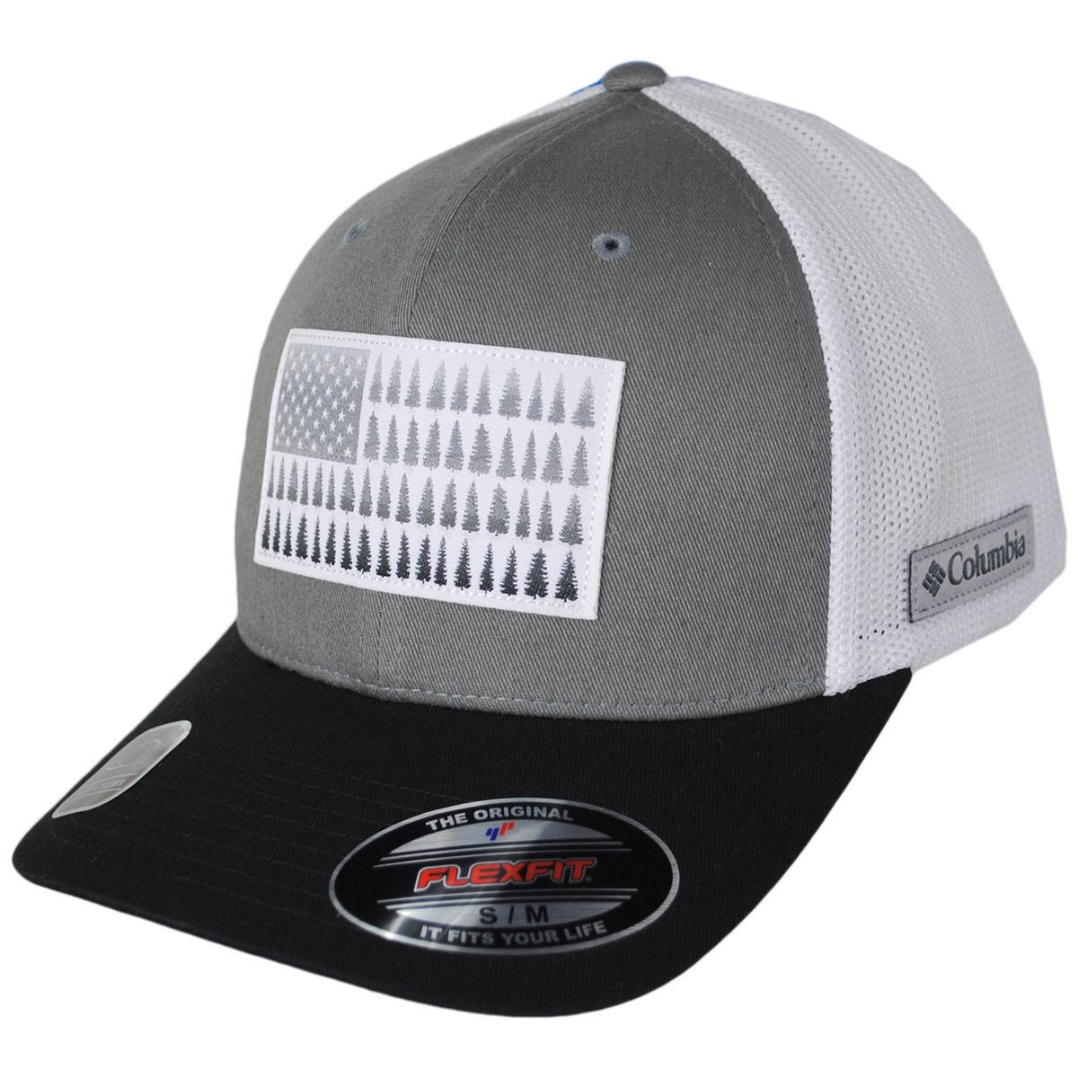 Columbia Sportswear | Tree Flag Mesh Flexfit Fitted Baseball Cap - FW24 | 400139FW24 | lead | TITANIUM/WHITE/BLACK