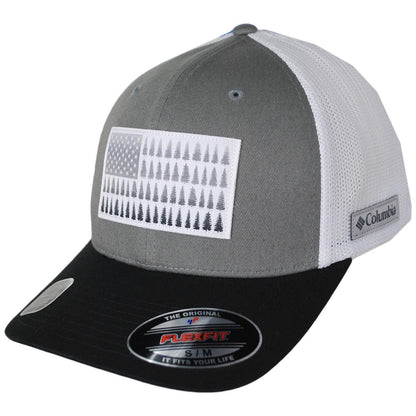 Columbia Sportswear | Tree Flag Mesh Flexfit Fitted Baseball Cap - FW24 | 400139FW24 | lead | TITANIUM/WHITE/BLACK