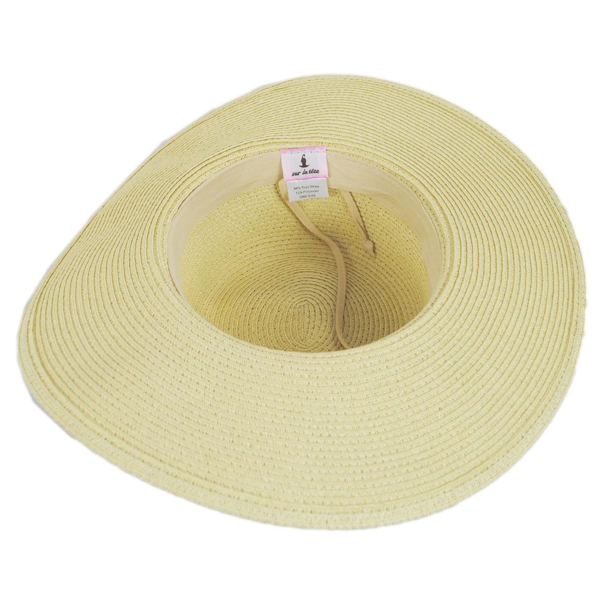 sur la tete | Wholesale Brighton Toyo Straw Sun Hat B2B Pre-Pack | B2B104203 | under | NATURAL