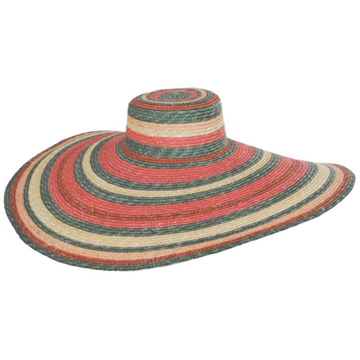San Diego Hat Company | Milan Stripe Wide Brim Wheat Straw Sun Hat