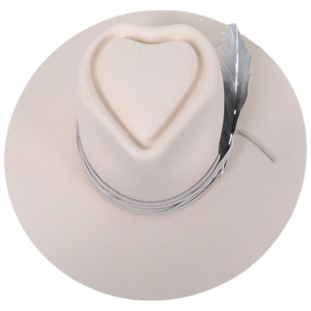 San Diego Hat Company | Take My Name Wool Felt Fedora Hat | 125222 | top | IVORY