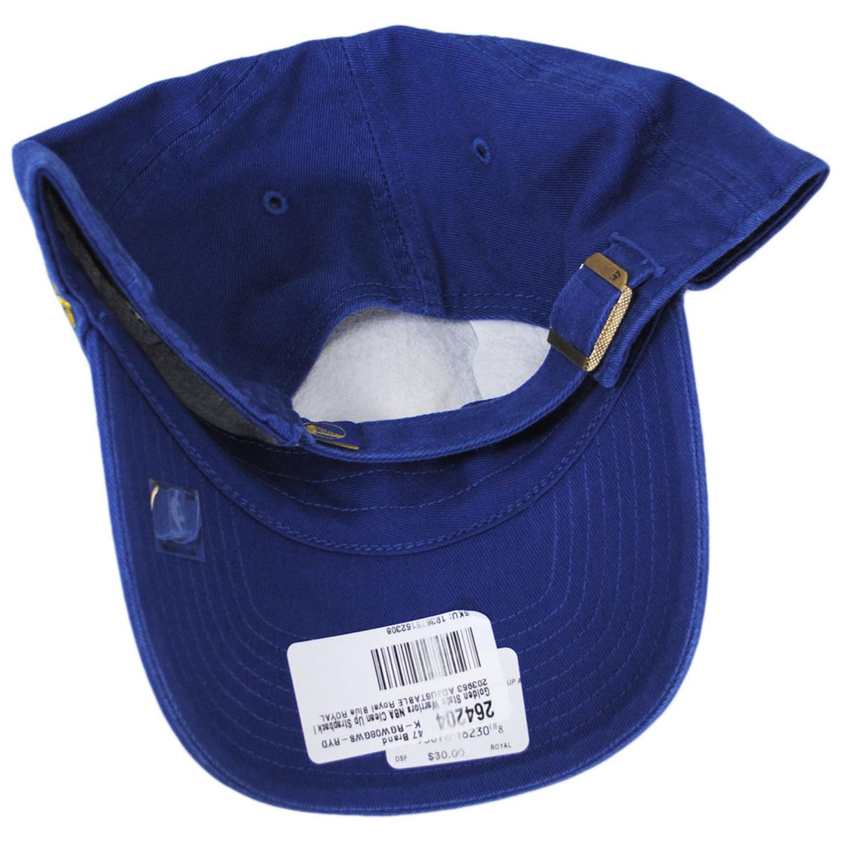 47 Brand | Golden State Warriors NBA Clean Up Strapback Baseball Cap Dad Hat | 203963 | under | ROYAL