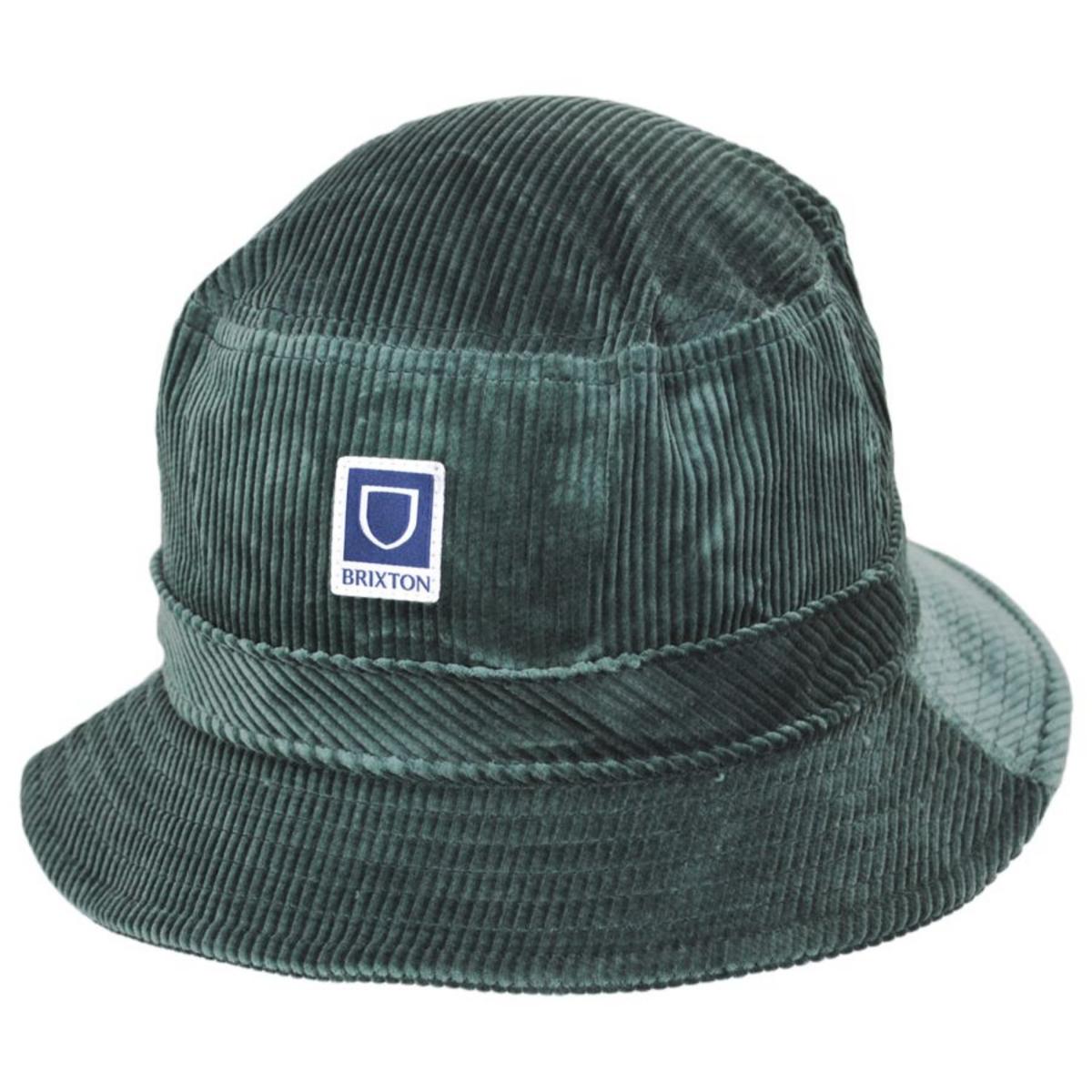 BRIXTON HATS | Beta Corduroy Packable Bucket Hat | 185538 | lead | DARK FOREST