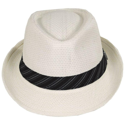 Dorfman Pacific | Stingy Brim Toyo Straw Fedora Hat | 126124 | front | NATURAL