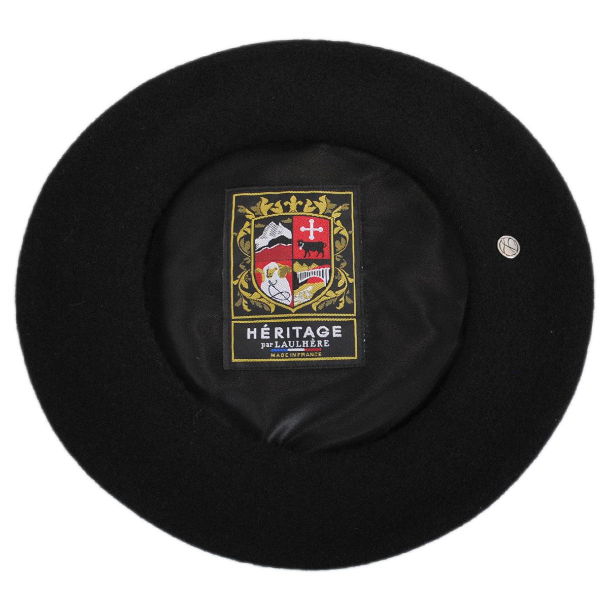 Heritage par Laulhere | Authentique Classic Wool Beret | 151058 | under | NOIR