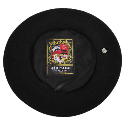 Heritage par Laulhere | Authentique Classic Wool Beret | 151058 | under | NOIR
