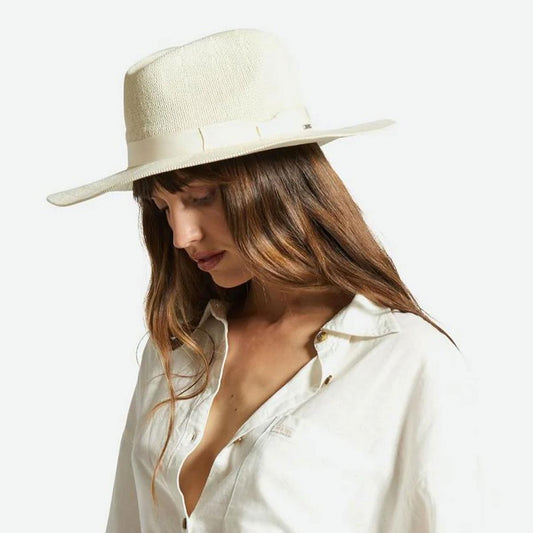 BRIXTON HATS | Lyons Cotton Knit Fedora Hat | 107408 | lsfone | NATURAL