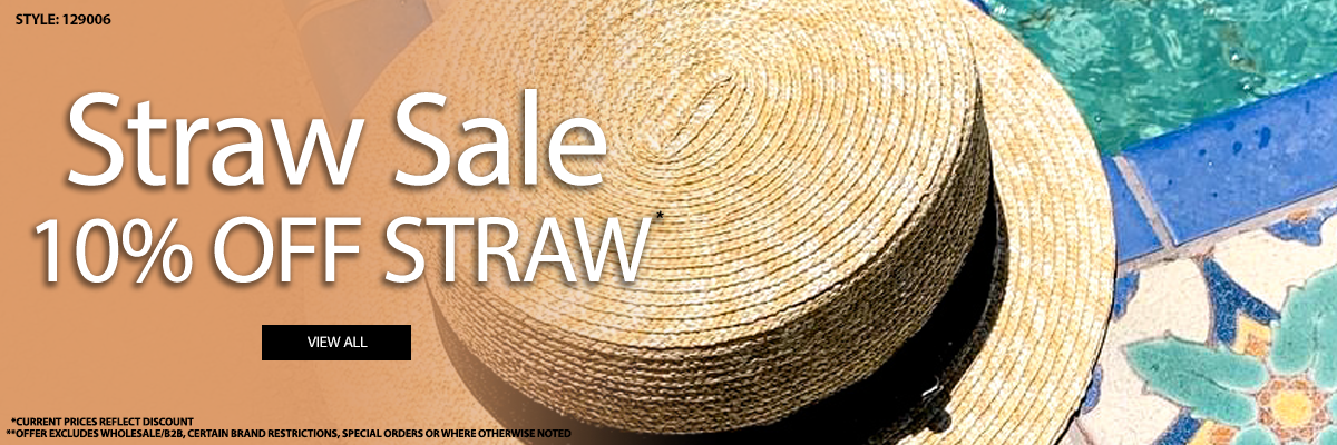 save 10% on already marked down straw hats