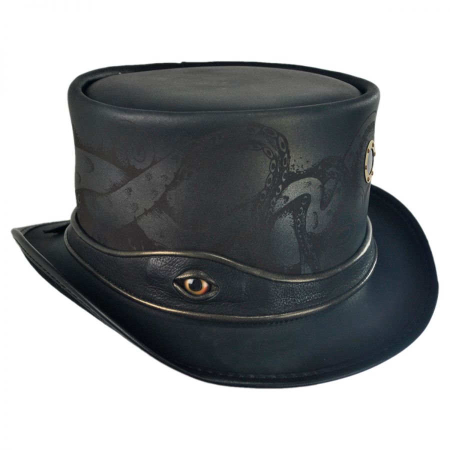 Head 'N Home Kraken Leather Top Hat Top Hats