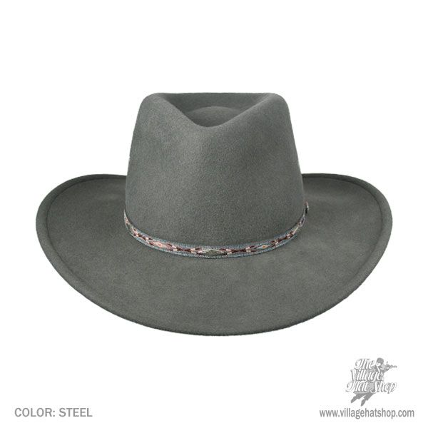 Stetson Elkhorn Crushable Wool Hat - Steel
