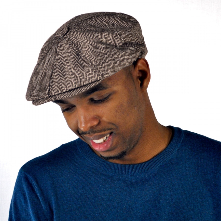 Jaxon Hats Herringbone Wool Blend Newsboy Cap Newsboy Caps