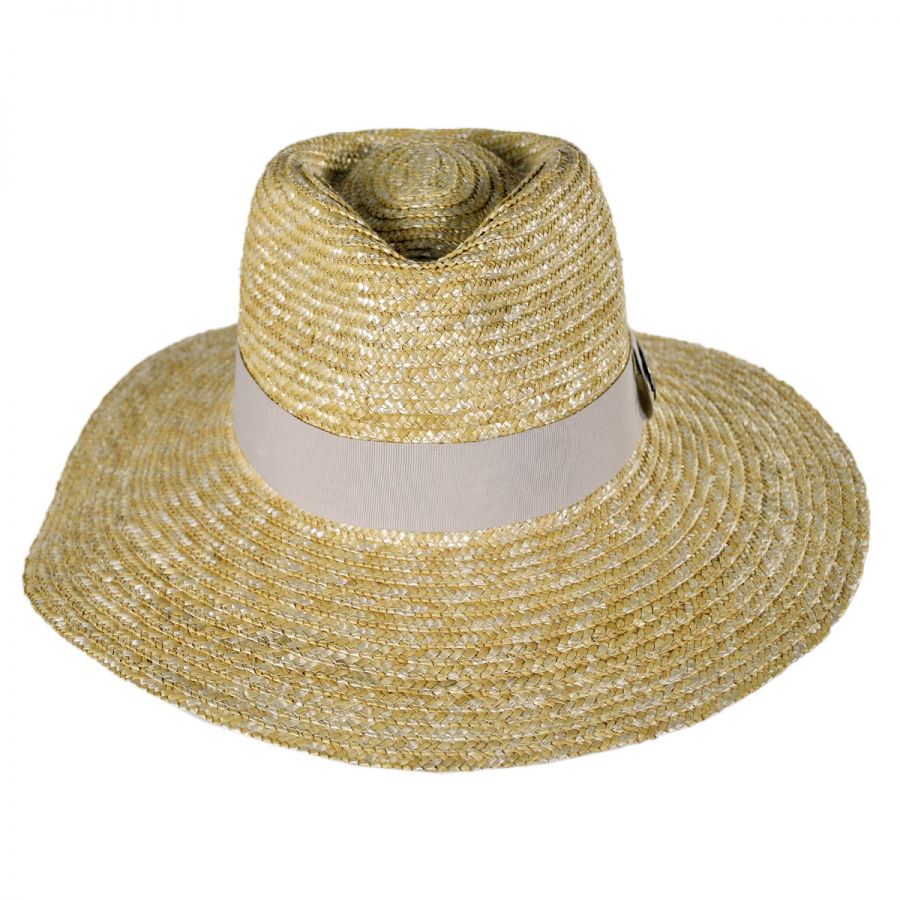 Brixton Hats Dixie Wheat Straw Wide Brim Fedora Hat Fedoras