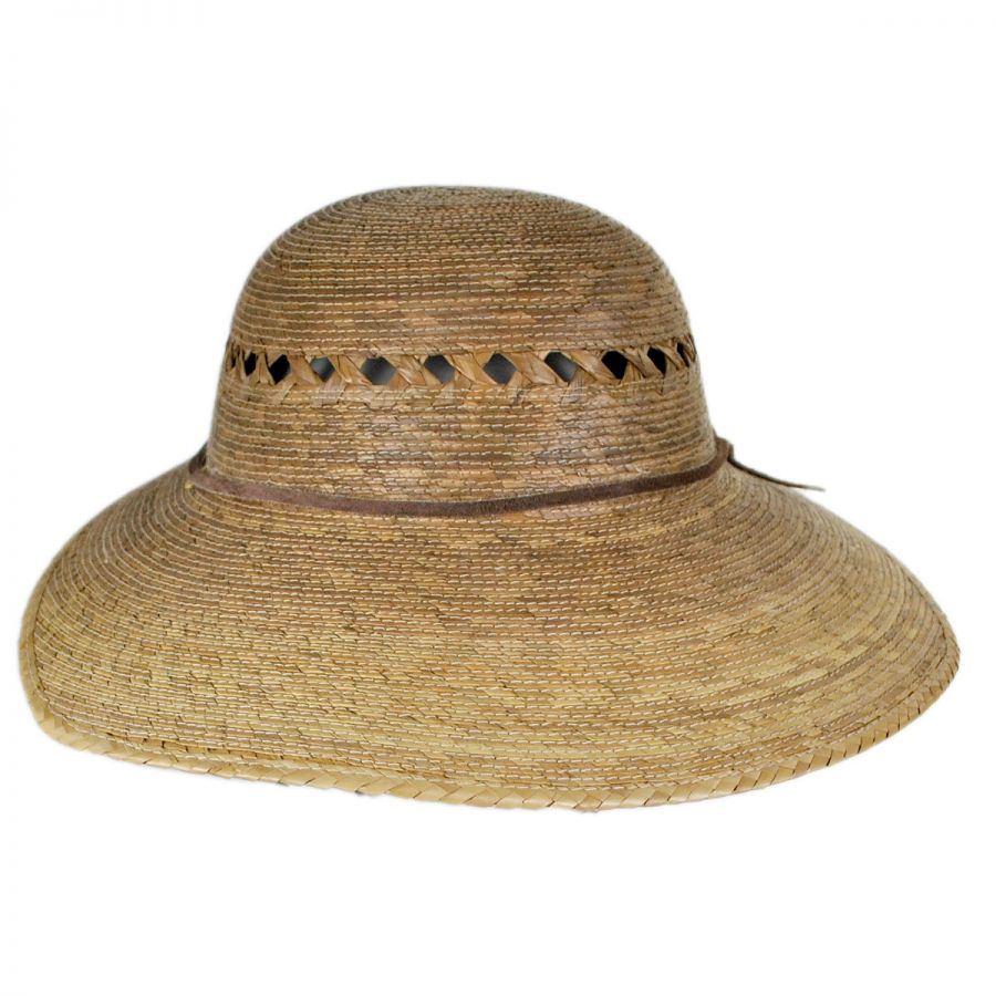 Tula Hats Laurel Lattice Palm Straw Facesaver Hat Sun Protection