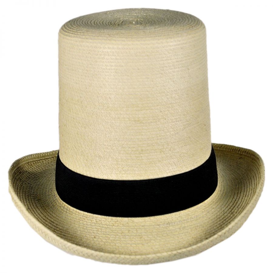 Mad Hatter Straw Top Hat, Black Straw Top Hat, Black Top Hat