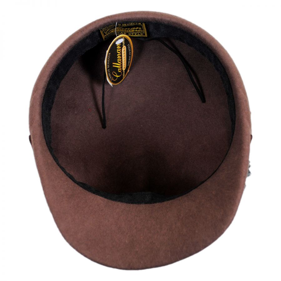 Callanan Hats Rosette Wool Felt Jockey Cap Casual Hats