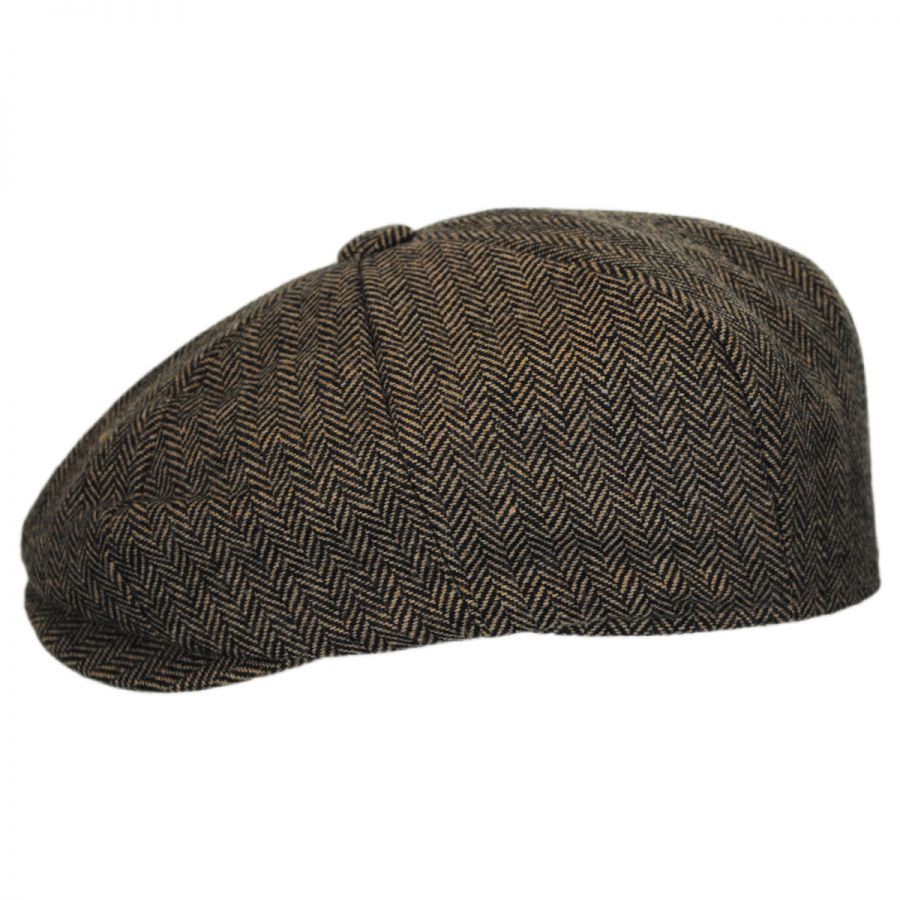 Baskerville Hat Company Devon Herringbone Wool Newsboy Newsboy Caps