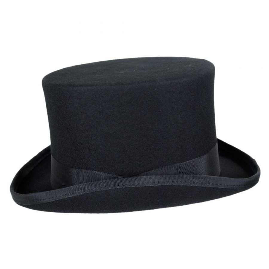 Jaxon Hats Mid Crown Wool Felt Top Hat Top Hats