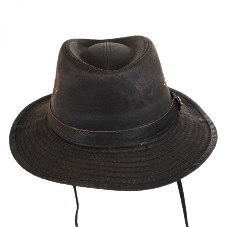 Stetson Distressed Cotton Gambler Hat Sun Protection