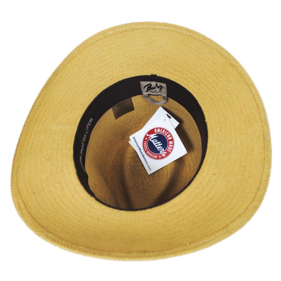 Bailey Derian Raindura Straw Outback Hat Straw Fedoras