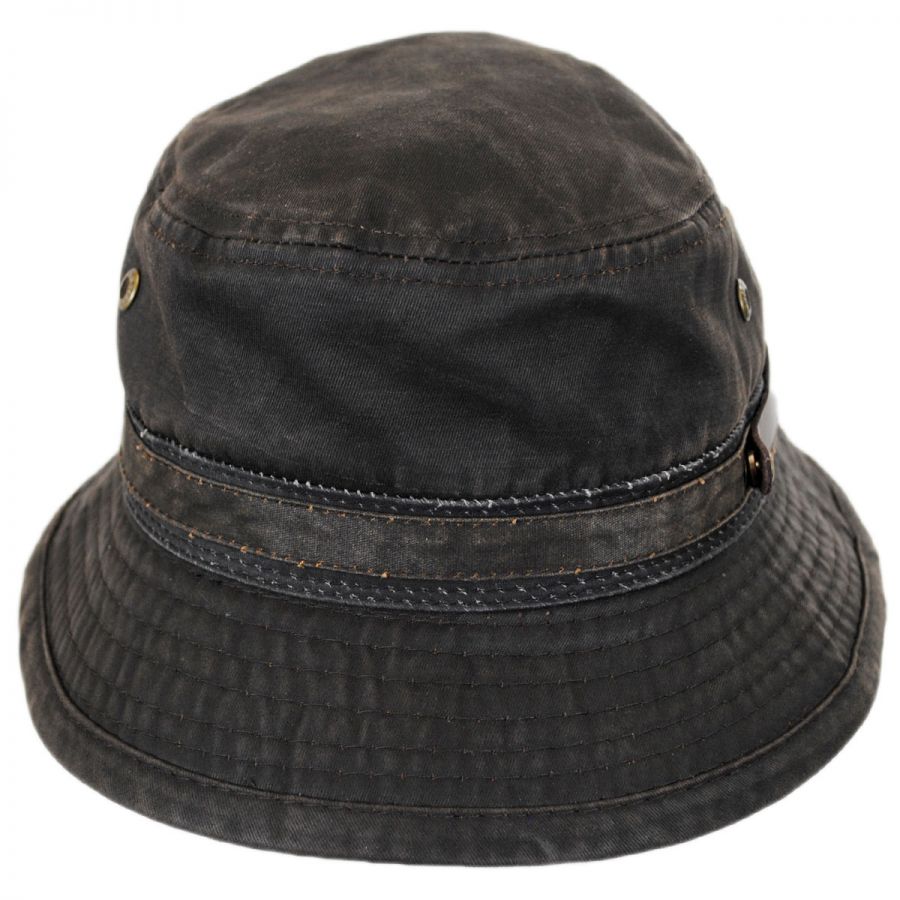Stetson Distressed Fabric Bucket Hat Bucket Hats