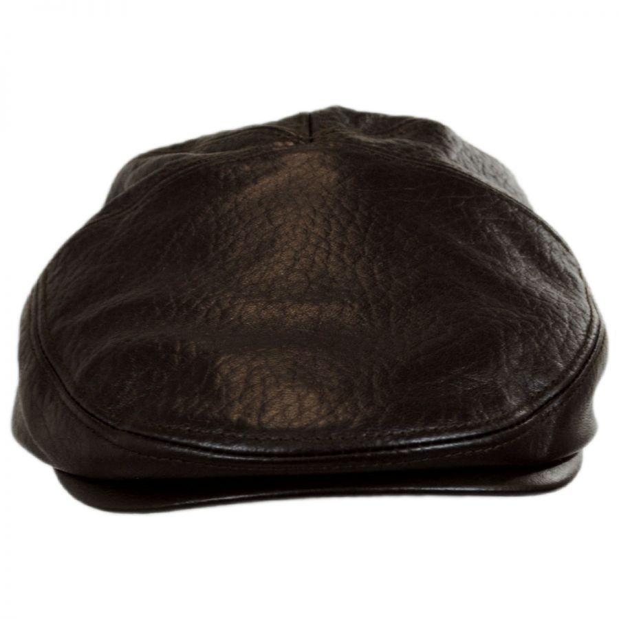 $130 Bailey of Hollywood Ivy Peaky Flat Cap Hat LANGHAM  100% Leather Lambskin 
