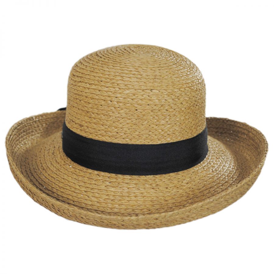 Scala Raffia Straw Braid Breton Hat Sun Hats