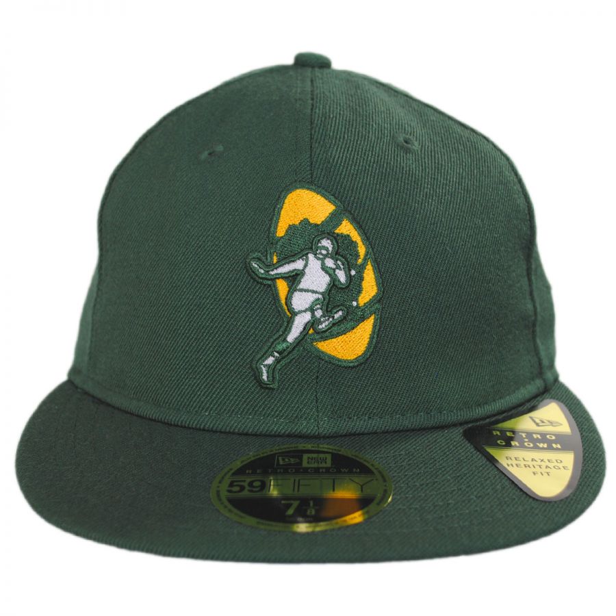 New Era Green Bay Packers NFL Retro Fit 59Fifty Fitted Baseball Cap NFL ...